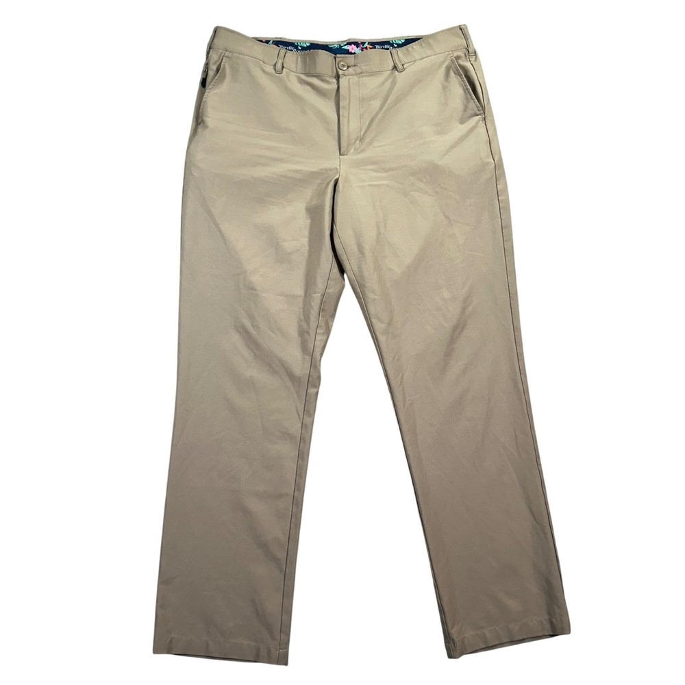 Birdie Bound Golf Chino Pants Men 38x31 Flat Front Stretch Performance Preppy